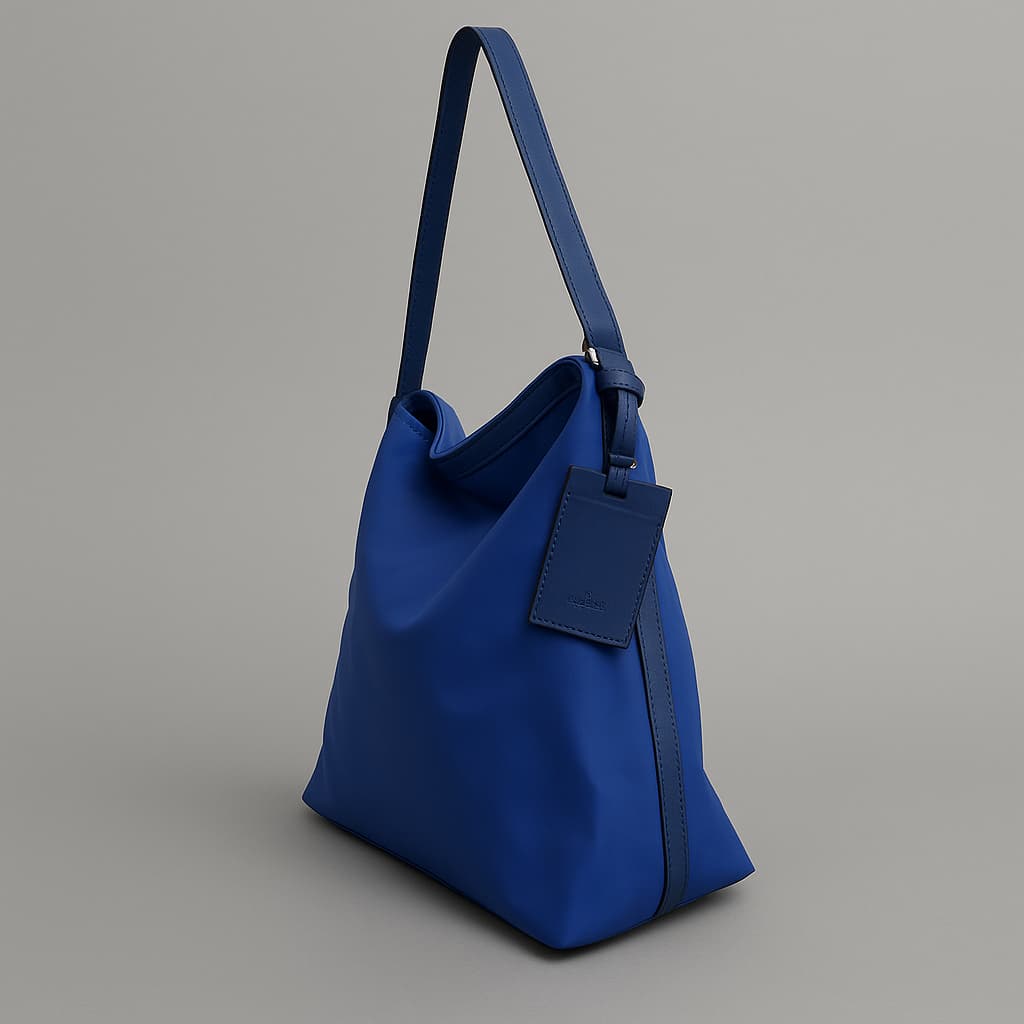 "Minimalist shoulder bag with a structured silhouette, single top strap, and attached tag detail – designed for effortless everyday style. Compact yet spacious enough for daily essentials, perfect for work, brunch, or casual wear. A premium fashion accessory from Tales of Totes, ideal for Indian shoppers seeking elegant, functional handbags beyond standard tote designs."

