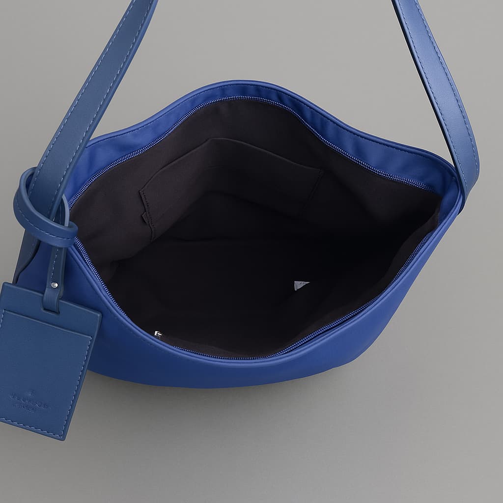 "Minimalist shoulder bag with a structured silhouette, single top strap, and attached tag detail – designed for effortless everyday style. Compact yet spacious enough for daily essentials, perfect for work, brunch, or casual wear. A premium fashion accessory from Tales of Totes, ideal for Indian shoppers seeking elegant, functional handbags beyond standard tote designs."

