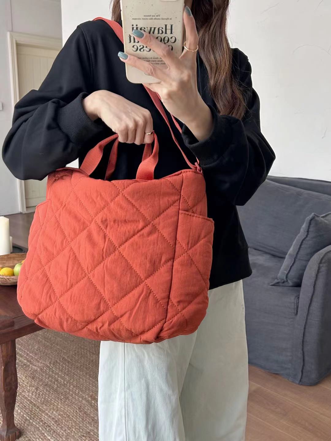 Quilted tote bag with a luxe padded finish – soft, stylish, and built for everyday use. Made for Indian shoppers who love the look of designer bags without the heavy price tag. Spacious enough for laptops and daily essentials. Tales of Totes offers a premium alternative to Miraggio, Zouk, and Lavie – where quilted fashion meets function."