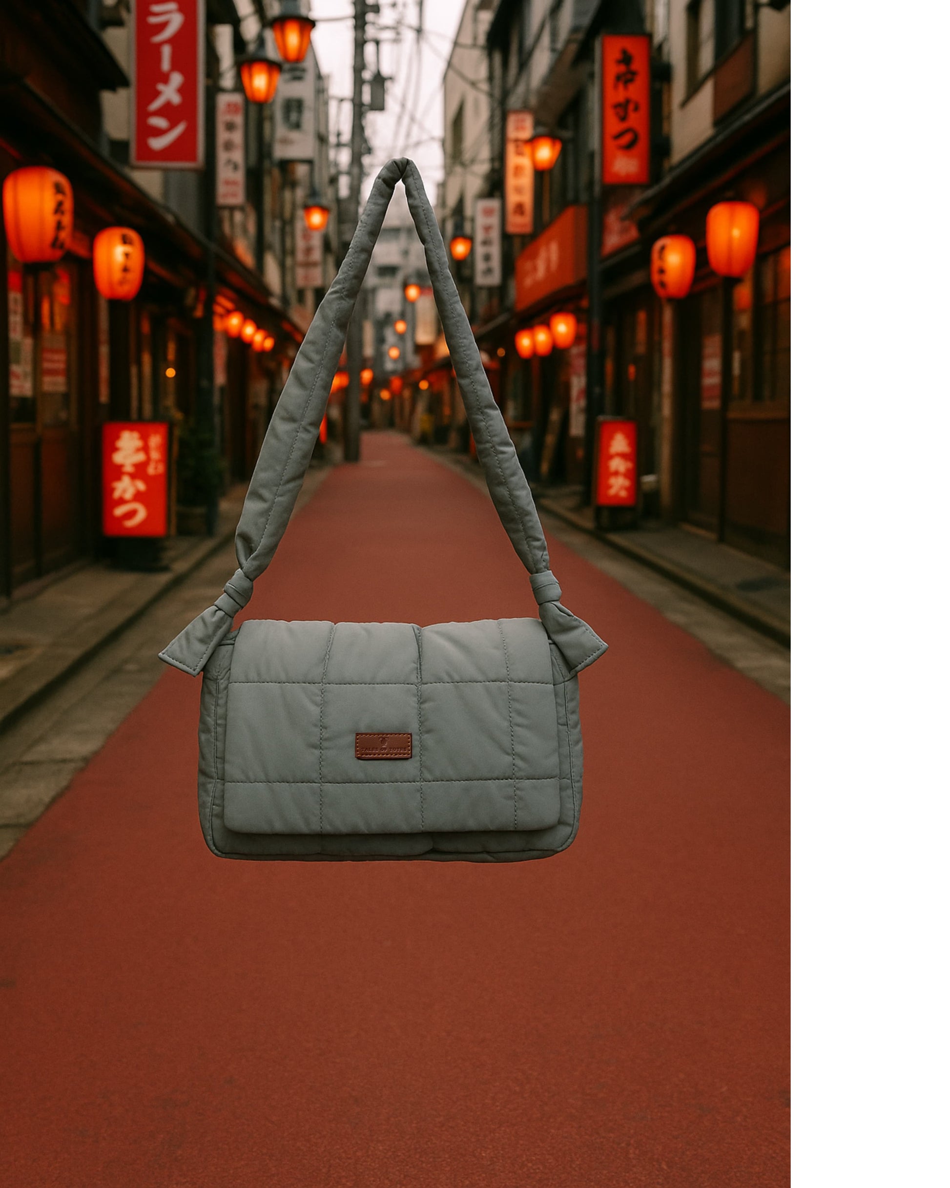 Quilted shoulder bag with a padded design, knotted strap detail, and soft structured silhouette – lightweight, functional, and perfect for daily use or casual outings. Compact yet spacious, ideal for carrying essentials in style. A statement accessory from Tales of Totes, offering cozy fashion-forward appeal for Indian shoppers.