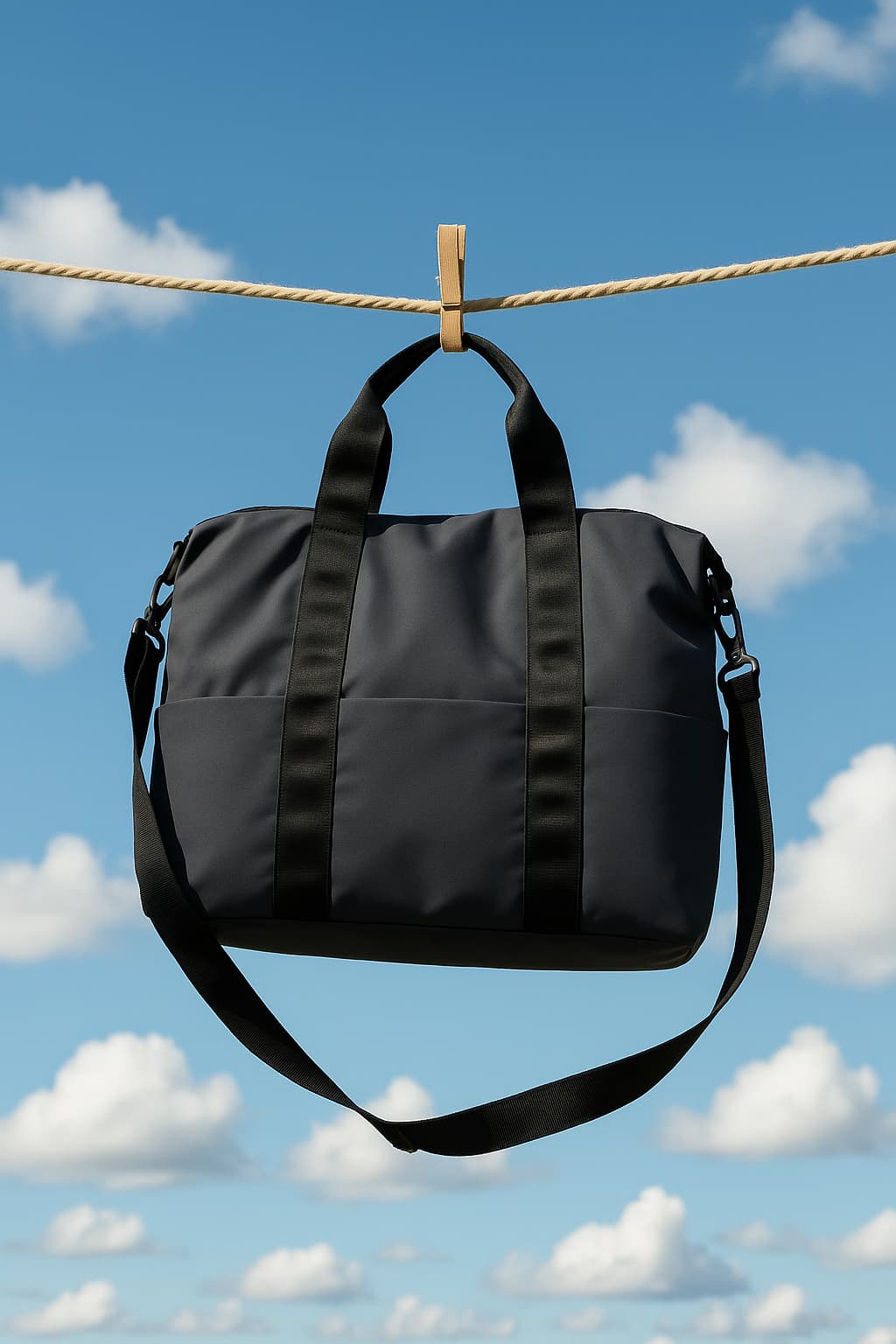 A unisex duffel tote bag with a sleek, minimal design featuring two vertical straps, dual carry handles, an adjustable shoulder strap, and side pockets. Spacious enough for travel or daily use, crafted from durable, water-resistant material with a zippered top closure. Ideal for college, gym, or casual outings.








A unisex duffel tote bag with a sleek, minimal design featuring two vertical straps, dual carry handles, an adjustable shoulder strap, and side pockets. Spacious enough for travel or daily us