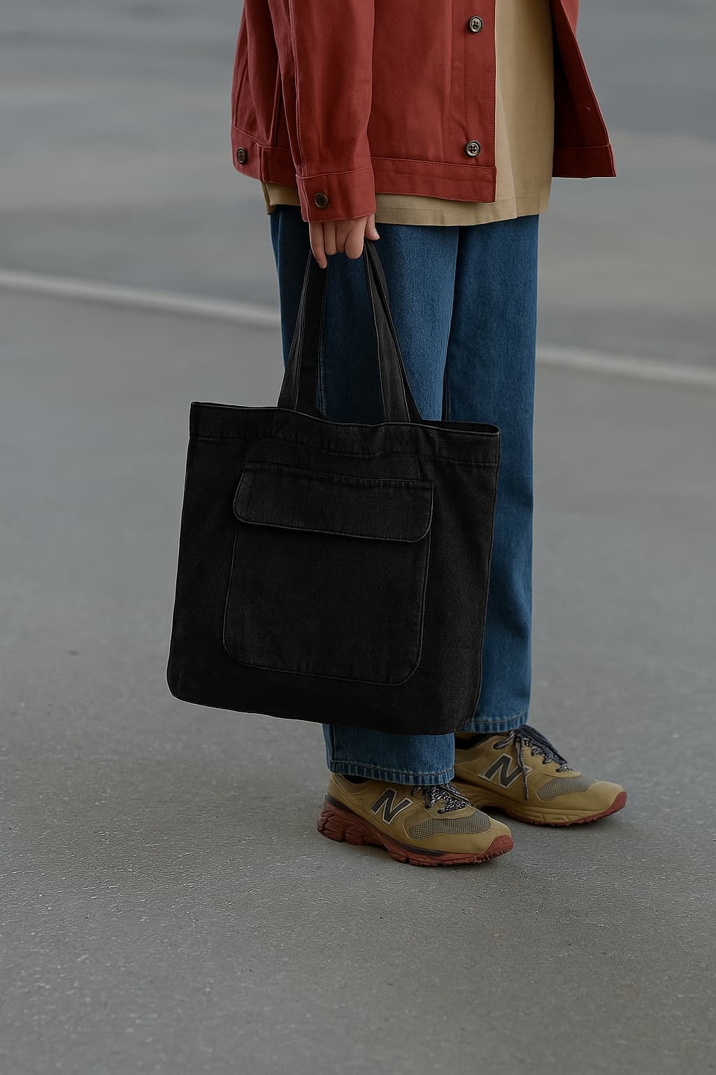 "Stylish denim tote bags with front flap pockets and twin shoulder straps – perfect for casual outings, college, or everyday errands. Made from durable washed denim for a rugged streetwear look with spacious interior and secure zip closure. A versatile and functional carryall from Tales of Totes – redefining everyday fashion bags in India beyond Zouk, DailyObjects, and Chumbak."

