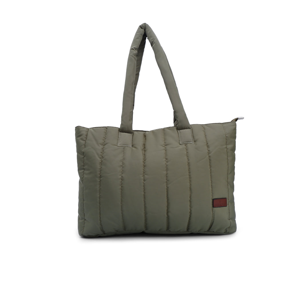 Trendy quilted puffer tote bag with soft padded handles and vertical stitch design – spacious, lightweight, and perfect for daily use, college, travel, or streetwear looks. A bold fashion essential from Tales of Totes, offering comfort and style beyond typical canvas bags on Indian marketplaces like Amazon, Flipkart, and Myntra. Competes with brands like Zouk, Chumbak, and DailyObjects."
