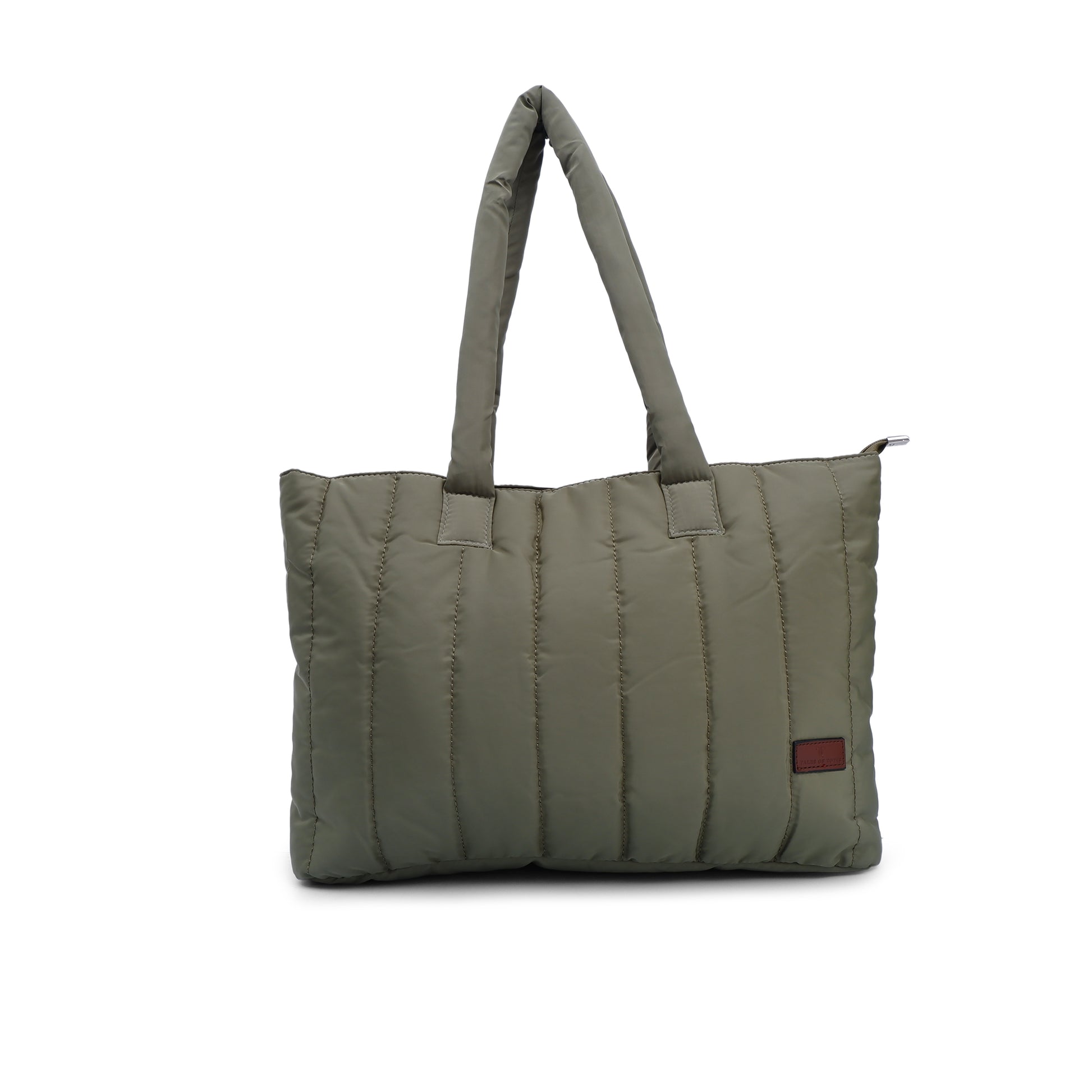 Trendy quilted puffer tote bag with soft padded handles and vertical stitch design – spacious, lightweight, and perfect for daily use, college, travel, or streetwear looks. A bold fashion essential from Tales of Totes, offering comfort and style beyond typical canvas bags on Indian marketplaces like Amazon, Flipkart, and Myntra. Competes with brands like Zouk, Chumbak, and DailyObjects."

