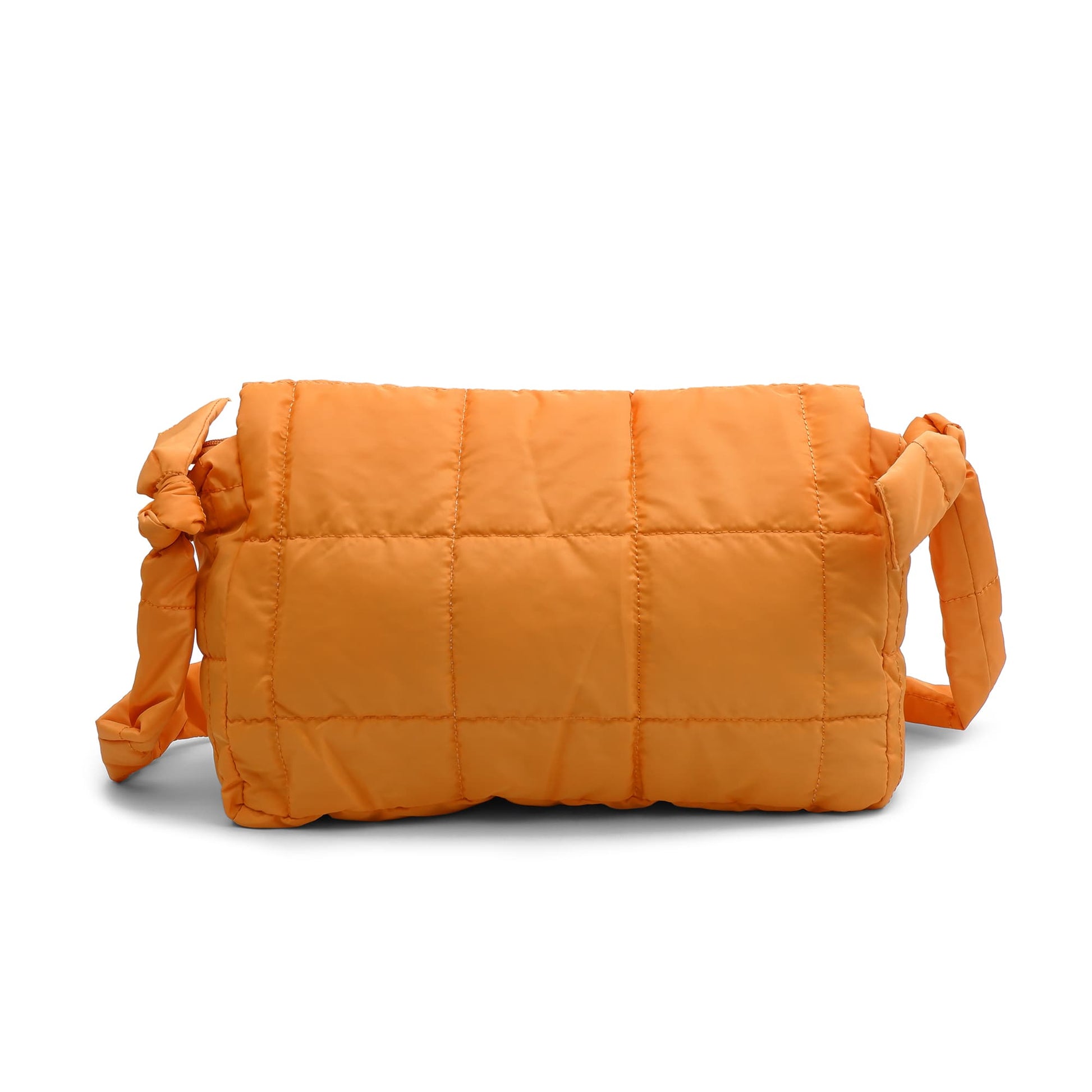 Quilted shoulder bag with a padded design, knotted strap detail, and soft structured silhouette – lightweight, functional, and perfect for daily use or casual outings. Compact yet spacious, ideal for carrying essentials in style. A statement accessory from Tales of Totes, offering cozy fashion-forward appeal for Indian shoppers.