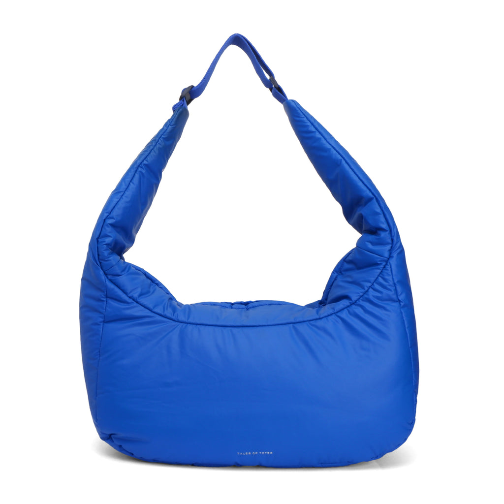 Blue handbag on a white background