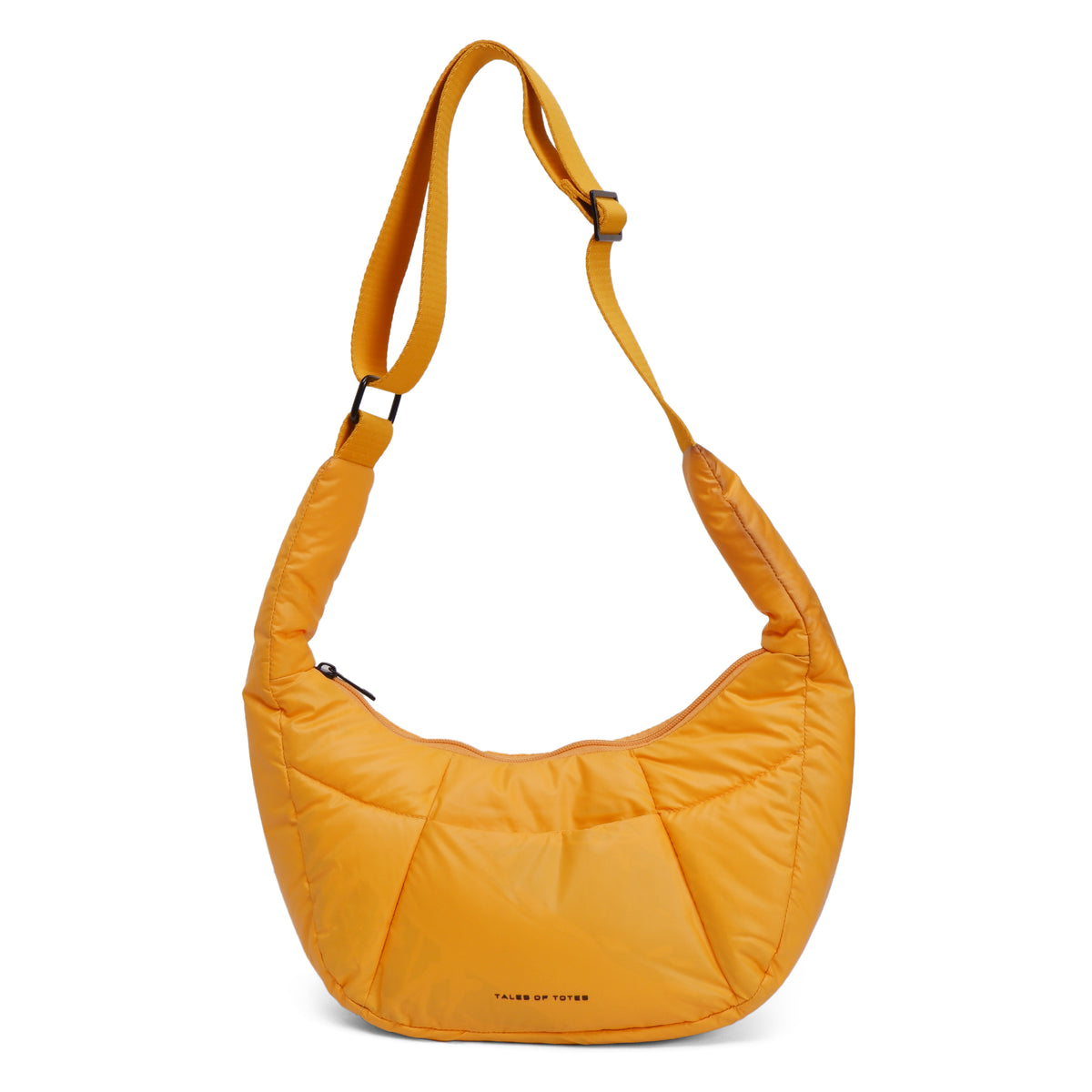Yellow shoulder bag on a white background
