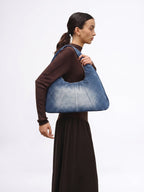Denim Curve Tote