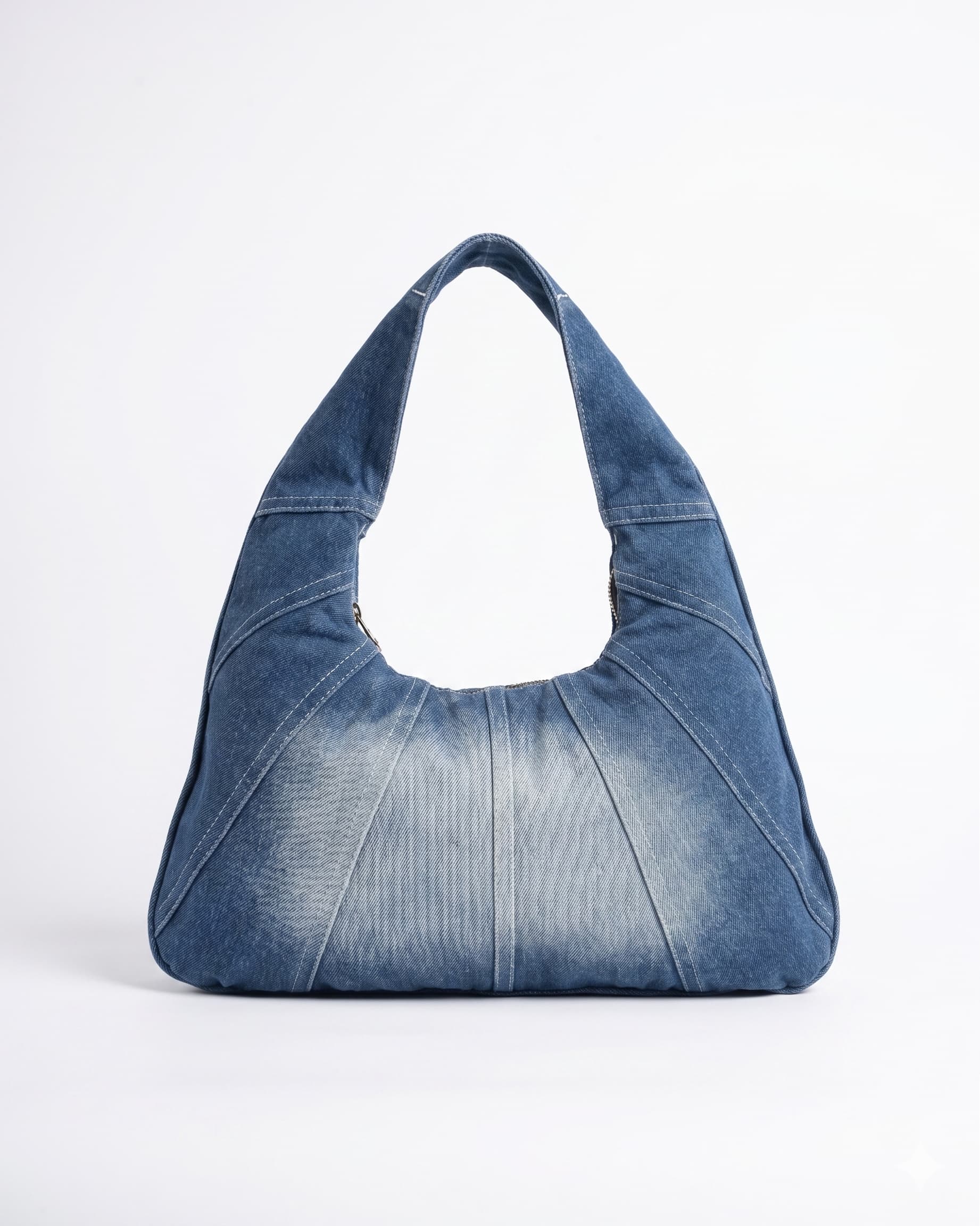 Denim Curve Tote