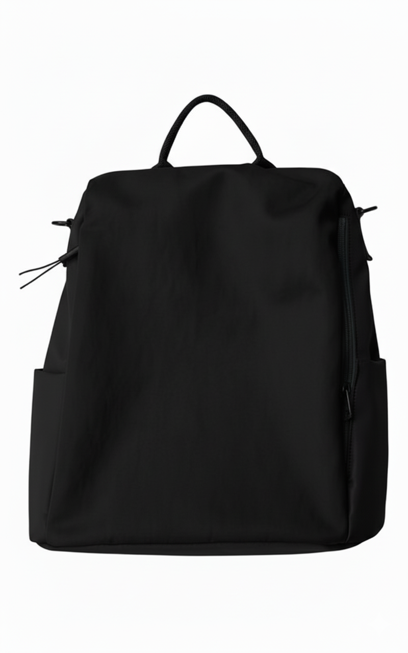 Black backpack on a white backgroundStylish travel backpack, durable everyday bag, versatile shoulder tote, convertible backpack purse, waterproof utility bag, modern casual rucksack, ergonomic daypack, trendy laptop bag, multi-functional women's backpack, secure anti-theft design, spacious college bag, fashion-forward accessory, urban commuter pack, comfortable carry-all, premium quality satchel, practical work bag, chic student backpack, easy-access travel essential, organized personal item, lightweight e