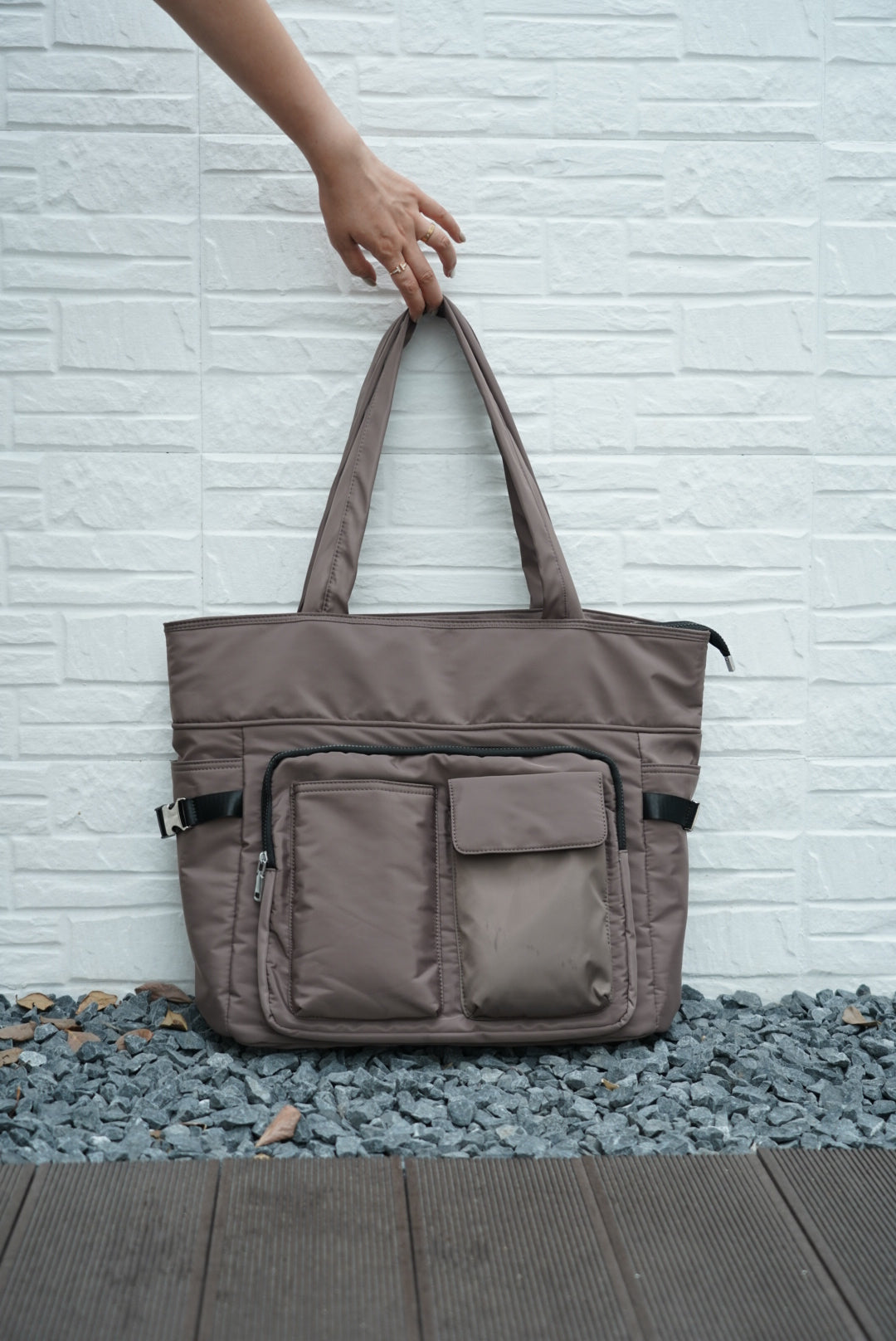Large utility tote bag with dual front pockets, structured handles, and functional design – perfect for everyday carry, college, or work use. Built for high capacity and easy organization, ideal for Indian shoppers looking for bold, practical fashion. A premium utility essential from Tales of Totes competing with top Indian brands like Zouk, Lavie, and Chumbak."

