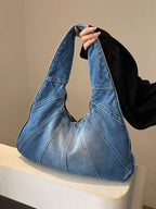 Denim Curve Tote