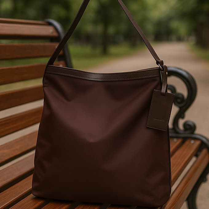 "Minimalist shoulder bag with a structured silhouette, single top strap, and attached tag detail – designed for effortless everyday style. Compact yet spacious enough for daily essentials, perfect for work, brunch, or casual wear. A premium fashion accessory from Tales of Totes, ideal for Indian shoppers seeking elegant, functional handbags beyond standard tote designs."


