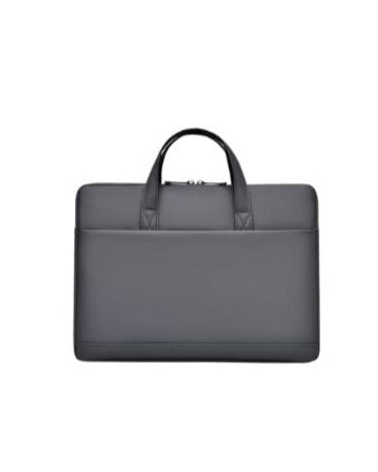Black briefcase on a white background Black laptop office tote bag for men and women by Tales of Tote, premium faux leather formal bag designed for Indian professionals — sleek, minimalist, lightweight, padded laptop compartment, ideal for work, meetings, hybrid jobs, gifting, and daily commute. Stylish work tote with zipper closure, dual handles, and waterproof finish. Unisex corporate tote for executives, startup founders, students, and remote workers. Best office bag India 2025. Perfect for laptop up to 