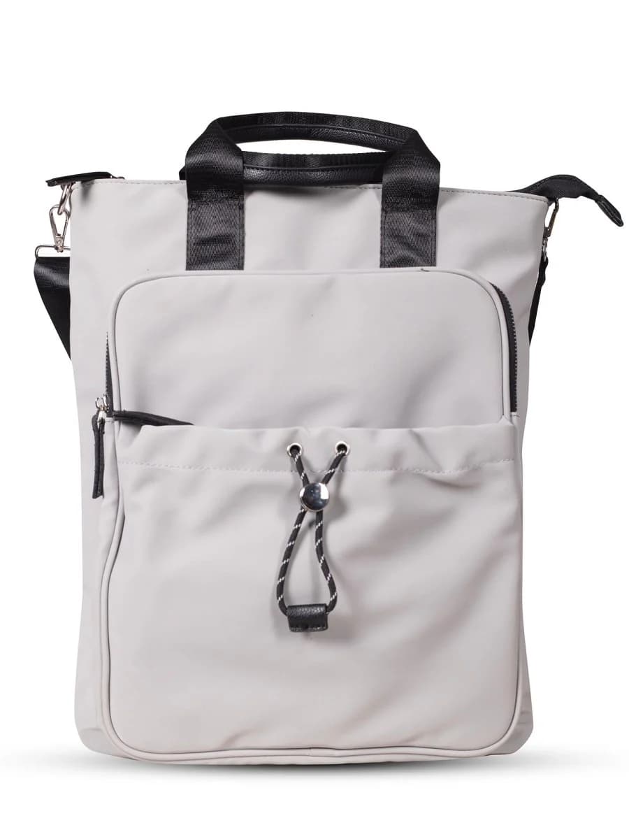 "Multi-functional travel tote bag with 20-litre capacity and compact dimensions (37.5 x 32.5 x 11.25 cm) – featuring a front utility pocket, sturdy handles, and crossbody strap for comfortable carrying. Designed for urban commuters and travellers, this spacious and durable bag combines style with practicality. A modern essential from Tales of Totes, outperforming Indian brands like Zouk, Lavie, and DailyObjects in versatility and value."

